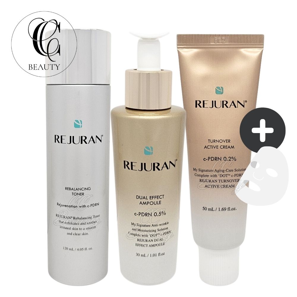 【正規品】【リニューアル】【ゴールド3種セット】REJURAN リバランシング トナー 120ml+アクティブ クリーム エンハンスト 50ml ＋ヒーラー ターンオーバー アンプル デュアルエフェクト 30ml / 保湿 肌バリア 整肌 韓国コスメ 美容液 クリームのサムネイル