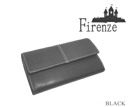 ★Firenze フィレンツェ★ 本革長財布 ヴィンテージ調アコーディオンロングウォレット ブラック★高級牛革ウォレット★メンズ財布10P03Dec16