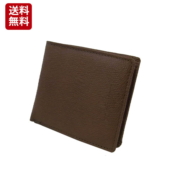 U, 吉 - 【箱無し】 メンズ 定番 本革 牛革 二つ折財布LUCIANO VALENTINO　ルチアーノ バレンチノ　 短財布 茶 [luv9002br]