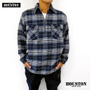 q[Xg tl n[tWbv [NVc HOUSTON FLANNEL HALF ZIP WORK SHIRT 41054