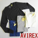 アビレックス AVIREX 長袖Tシャツ サーマル VネックTシャツ DAILY L/S THERMAL V NECK TEE 6163462/S・M・L/ネコポス・レターパックOK!