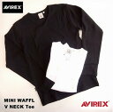 アビレックス 長袖 ミニワッフル クルーネック Tシャツ L/S MINI WAFFLE CREW-NECK TEE 6143333