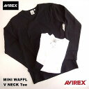 アビレックス 長袖 ミニワッフル Vネック Tシャツ L/S MINI WAFFLE V-NECK TEE 6163584