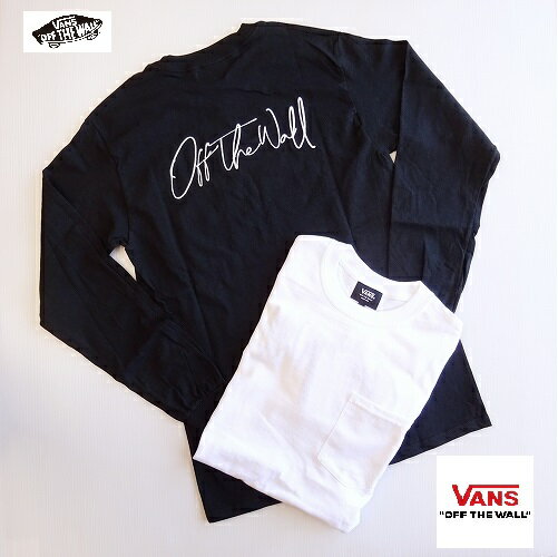 バンズ オフザウォール刺? ポケット ロンT 長袖Tシャツ VANS M OTW Logo L/S T-SHIRTS 122K1020600 ネコポス発送OK!