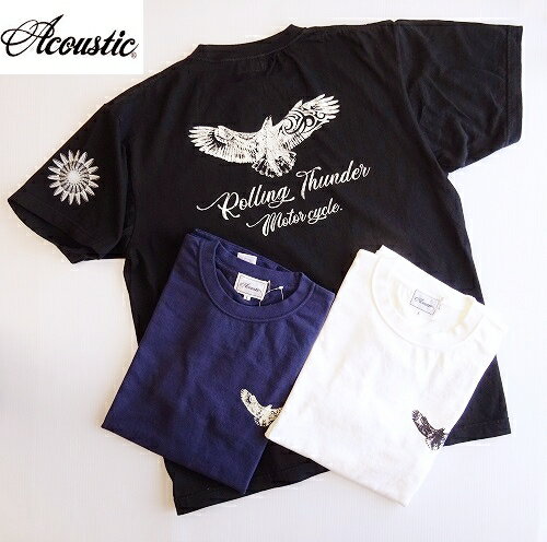 アコースティック アメカジプリント 半袖Tシャツ ヘビーウェイト/ACOUSTIC S/S T-SHIRT AC22217/L・XL・XXL/ネコポス発送OK!