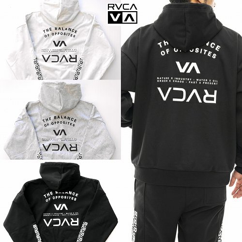 楽天C C COMPANYSALE!ルーカ メンズ ルーズシルエット スウェット プルパーカー 防風・撥水加工 RVCA CHECKER HOODIE/BD042-048