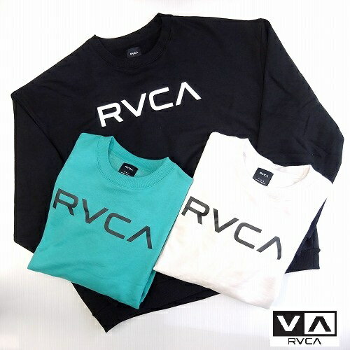 SALE!ルーカ RVCA 撥水加工 ルーズシルエット ドロップショルダー スウェット トレーナー 裏毛 BIG RVCA CREW/BB042-090/メンズ・レディース