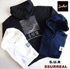 SURREAL S.U.R シュルリアル スウェット プルパーカー（裏起毛）"THREE-S"P/O Parka HOODIE