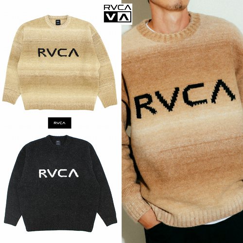 SALE!ルーカ ロゴニットセーター ドロップショルダー ルーズシルエット RVCA BIG RVCA KNIT CREW BD042-421 メンズ・レディー...