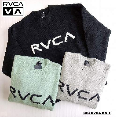 楽天C C COMPANYSALE!ルーカ ロゴ ニット セーター ドロップショルダー ルーズシルエット RVCA BIG RVCA KNIT CREW BC042-090/メンズ・レディース