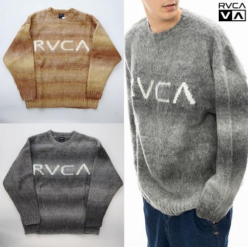 SALE!ルーカ ロゴ ニットセーター ルーズシルエット RVCA BIG RVCA KNIT CREW BE042651 メンズ・レディース