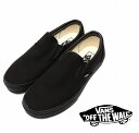 バンズ レディース スリッポン オールブラック ブラック×ブラック/VANS LADYS CLASSIC SLIP-ON BLACK×BLACK/VN000EYEBKA