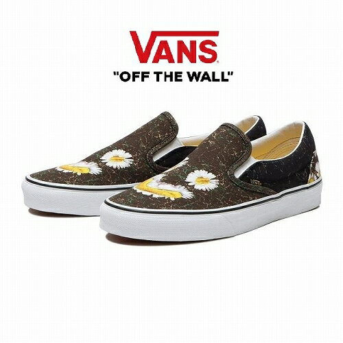 VANS バンズ メンズ クラッシック スリッポン ブラック/CLASSIC SLIP-ON MEMS (Mutated Daisy) Black/Freesia/VN0A33TB9FV