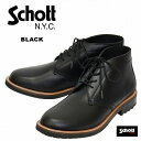 ショット レザー チャッカブーツ ブラック Schott Chuka Boots BLACK S23002※正規取扱店
