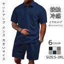セットアップ メンズ 大きいサイズ 半袖 上下セット ポロシャツ tシャツ パンツ トップス ジャージ スウェット 通気性 カジュアル 薄手 夏新作