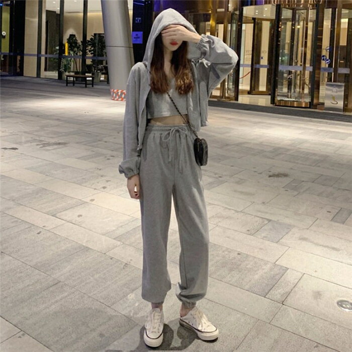春新作 スウェット レディース 3点セット スポーツウェア ジャージ上下セット セットアップ 長袖 ccfashion-10000011 CC FASHION サンプル画像3