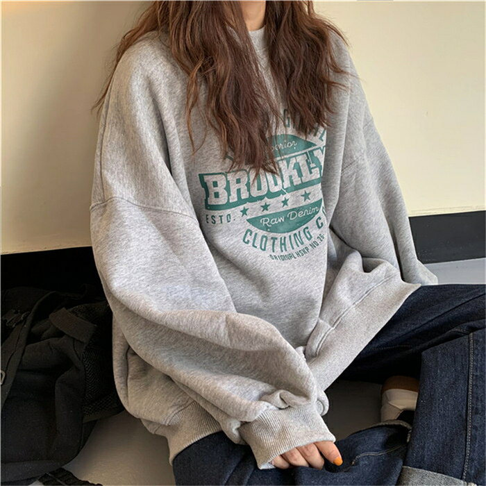 パーカー レディース 長袖 トレーナー あたたかい スウェット かわいい 着痩せ ゆったり 大きめ 春 秋 大きいサイズ 細見え 韓国風 ccfashion-10000027 CC FASHION サンプル画像2