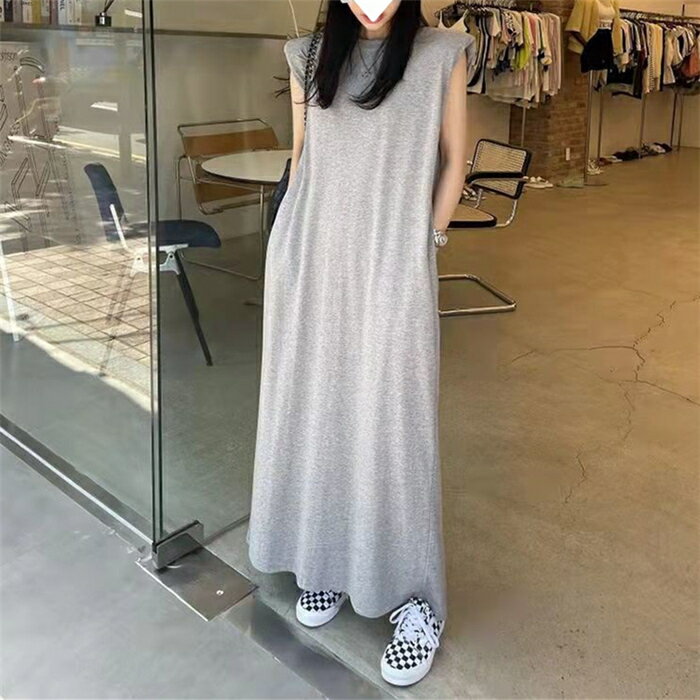 ワンピース レディース オープンバック 透かし彫り ノースリーブ 大きいサイズ リゾート風 体型カバー