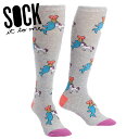 【メール便対応】 ハイソックス レディース 靴下 総柄 ユニコーン 動物 かわいい 【Great Horns Think Alike】 Sock It To Me ソック イット トゥ ミー 春 春夏