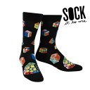 【メール便対応】 ソックス メンズ 靴下 総柄 パズル その他 クルーソックス 【Puzzle Box Socks】 Sock It To Me[ソック イット トゥ ミー] 春 春夏