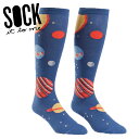  ハイソックス メンズ レディース 幅広 靴下 総柄 ソックス 惑星 宇宙  Sock It To Me 春 春夏