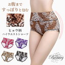 ヒョウ柄ショーツ レディースショーツ レディースパンツ 下着 インナー ハイウエスト レオパード柄 普段使い パンツ 肌着 ショットパンツ 女性 快適 肌に優し...