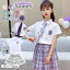 こども服 学生服 スクールウェア ジュニア 女の子 上下3点セット 半袖シャツ+プリーツスカート+ネクタ..