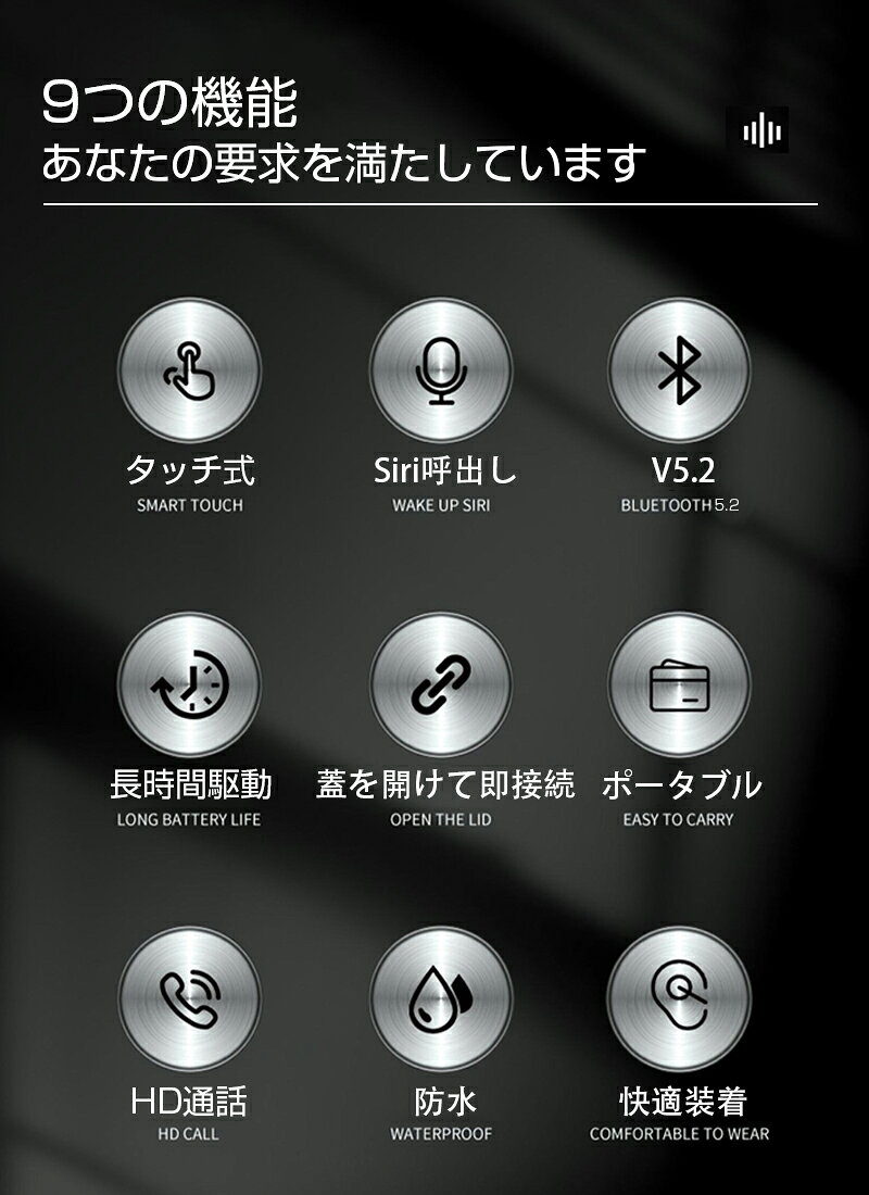 【 名入れ 印刷 】ワイヤレスイヤホン Bluetooth5.3 最新型 第4世代 インナーイヤー型 低遅延率 自動ペアリング 瞬間接続 マイク内蔵 技適認証済 持ち運びに便利 在宅ワーク 送料無料 PSE認証済み ccstore-10005424 ccstore サンプル画像3
