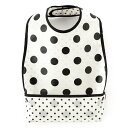 お食事エプロン スタイ・ビブタイプ polka dot large(broadcloth・white)【ビブ よだれかけ 前掛け】(赤ちゃん ベビー 出産祝い男の子 女の子) 小学校