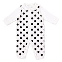 【10%OFFクーポン&Wプレゼント】カバーオール・ロンパース polka dot large(white) (赤ちゃん ベビー 新生児 出産祝い ギフト 女の子) 小学校