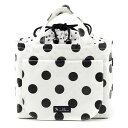 おむつポーチ・M (巾着トートタイプ) polka dot large(broadcloth・white)【オムツケース おむつ入れ おむつバッグ】(赤ちゃん ベビー 出産祝い男の子 女の子) 小学校 2