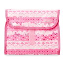 【40%OFF】【ゆうパケット配送】 おむつポーチ S クラッチタイプ リボンとレース模様でプリティcute スイートピンク オムツケース おむつ入れ おむつバ...