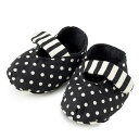 ベビーシューズ polka dot small(twill・black)【ファーストシューズ ルームシューズ ベビー靴】(赤ちゃん ベビー 出産祝い男の子 女の子) 小学校