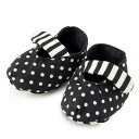 【36時間限定最大10%OFFクーポン】ベビーシューズ polka dot small(twill・black)【ファーストシューズ ルームシューズ ベビー靴】(赤ちゃん ベビー 出産祝い男の子 女の子) 小学校