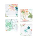 【5h限定12%OFF】【ゆうパケット配送】 コースター 4枚セット ラミネートタイプ パステルフローラル 花柄 フラワー フローラル おしゃれ 布 キッチン雑貨 プレゼント デザイン 防水 ビニール シンプル 雑貨 キッチングッズ インテリア 雑貨 水滴 グラス タンブラー