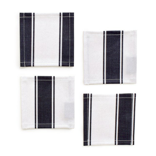 【ゆうパケット配送】 コースター 4枚セット ラミネート フレンチシックストライプ シンプル ノーマル おしゃれ 布 キッチン雑貨 プレゼント デザイン 防水 ビニール シンプル 雑貨 キッチングッズ インテリア 水滴 グラス タンブラー マグカップ(3)