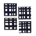【5h限定12%OFF】【ゆうパケット配送】 コースター 4枚セット ラミネートタイプ インディゴチェック ギンガムチェック 北欧 モダン おしゃれ キッチン雑貨 プレゼント デザイン 防水 ビニール シンプル 雑貨 キッチングッズ インテリア 水滴 グラス タンブラー