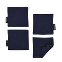 【5h限定12%OFF】【ゆうパケット配送】 コースター 4枚セット リバーシブルタイプ 綿100% 無地オックス ロイヤルネイビー おしゃれ 布 キッチン雑貨 プレゼント デザイン シンプル 雑貨 キッチングッズ インテリア 雑貨 水滴 グラス タンブラー