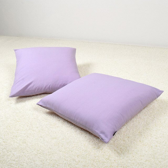 【20%OFF】 座布団カバー 2枚セット 55cm×59cm 無地オックス ペールライラック パープル 無地 座布団 ざぶとん カバー ざぶとんカバー センチ 綿 おしゃれ かわいい コットン インテリア モダン シンプル ナチュラル 人気