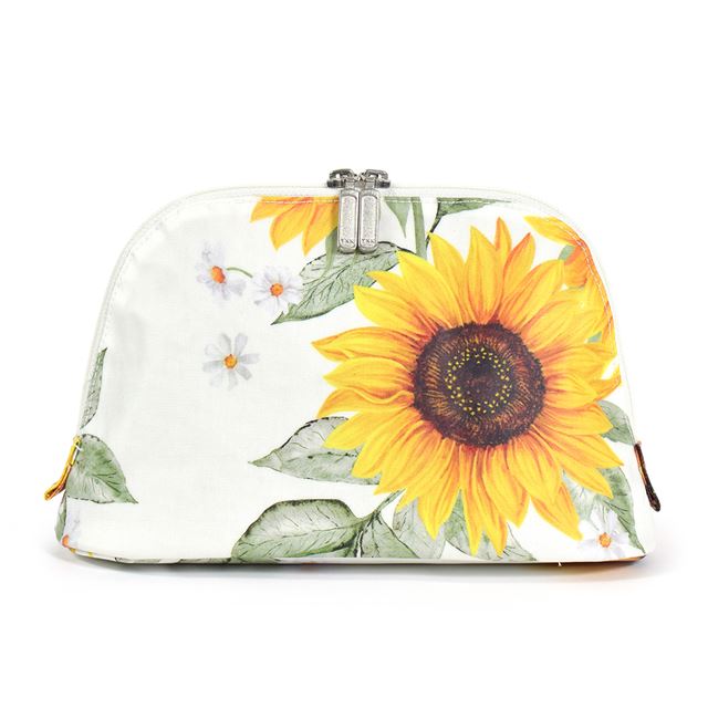 【全品対象！まとめ割】ラウンドポーチ ラージ ソレイユ サンフラワー 化粧ポーチ 携帯用 化粧ポーチ ..