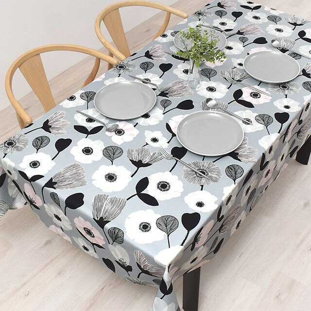 Rakuten - テーブルクロス 142×210cm スタンダード 綿100% ノルディックガーデン 北欧 おしゃれ キャンプ BBQ アウトドア テーブルマット 食卓カバー ダイニングテーブル テーブル 食卓 長方形 ダイニング カバー 汚れ防止 高級