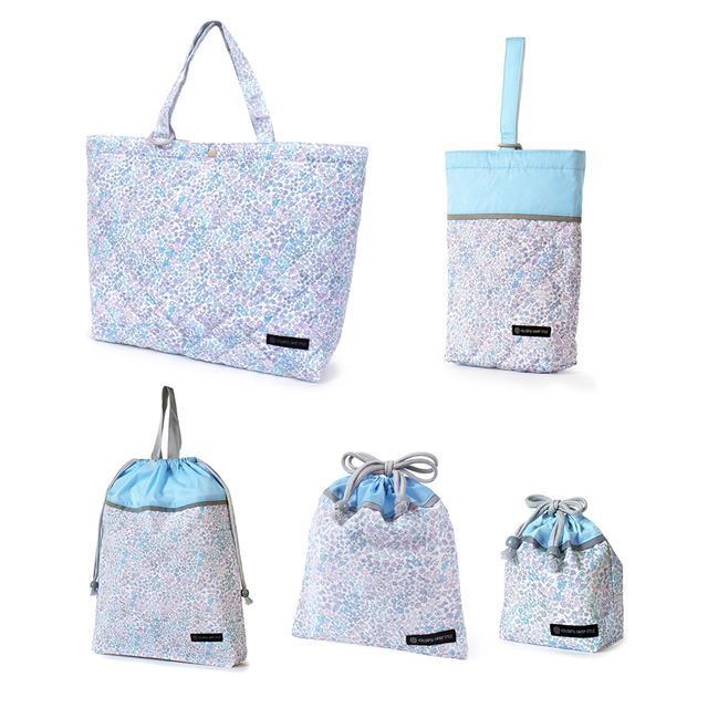 【連休限定10％OFFクーポン】入園入学シリーズ 安心マチ付き5点セット 撥水 軽量 フローラルオアシス キルティング レッスンバッグ シューズケース 体操服袋 給食袋 コップ袋 大きめレッスンバッグ 入園 入学 通園 通学 子供 入園入学祝い 進学祝い 幼稚園 保育園 小学生