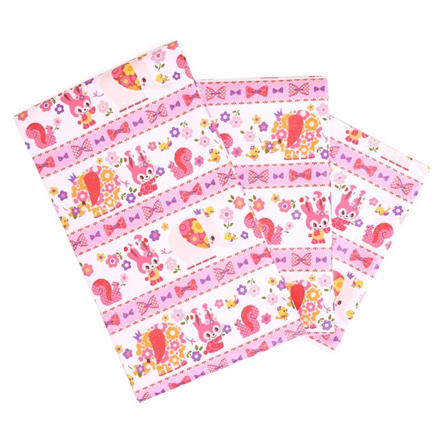 シーツ＆カバー3点セット　お花大好きプリティ動物フレンド（スケアー地・ピンク） (掛布団カバー 敷ふとんカバー 枕カバー 子供 キッズ 幼児 ベビー 女の子 入学祝い)