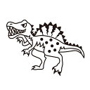 【気軽にシンプル 7本セット】 お名前スタンプ スピノサウルス 子供用 入園準備 入学準備 名前スタンプ 入園 なまえスタンプ セット 入園 お名前はんこ ひら...