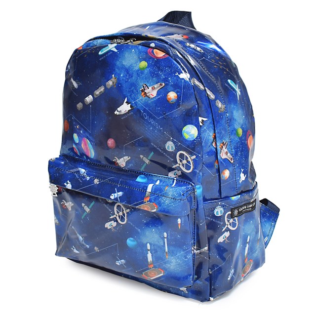 【25日26時間限定ポイント5倍】 リュックサック (チェストベルト付き) 未来の惑星探査と宇宙船 子供用 小学生 キッズ 通園リュック 子供 かわいい 遠足リュック バックパック チェストベルト ビニールコーティング 子供用リュックのサムネイル