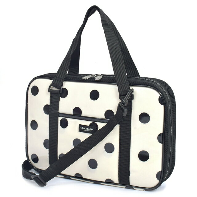 decor PolkaDot 書道・習字セット polka dot large(twill・white) 子供用 書道セット 書道バッグ 書道 ケース 習字セット 習字 道具 セット おけいこバッグ フルオープン 小学校