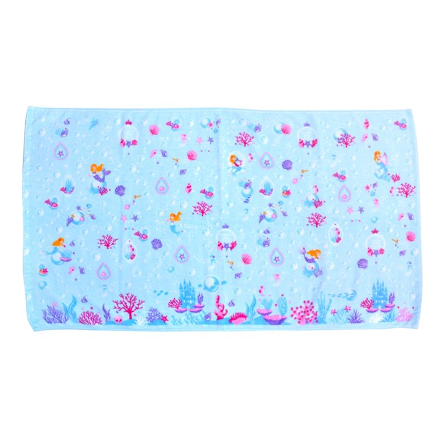 プールタオル 平面 マーメイドと輝く光のフィルハーモニー バスタオル 子供用 プールタオル 平面 67x11..