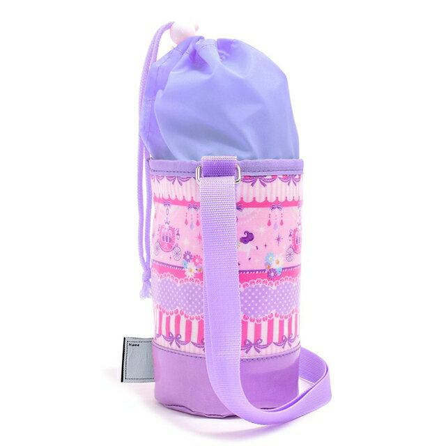 水筒カバー スモールタイプ レースチュールとメリーゴーランド (ピンク) 子供用 水筒カバー ショルダー 子供 水筒 カバー 肩掛け 水筒 ケース ボトルカバー 水筒ケース 600ml