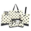 decor PolkaDot 入園入学セット リバーシブル polka dot large(twill white)xpolka dot small(twill black) リバーシブル レッスンバッグ シューズケース 体操服袋 入園 バッグ セット 幼稚園 入園グッズ 入学準備 袋 セット 入学 巾着袋 入園 小学校