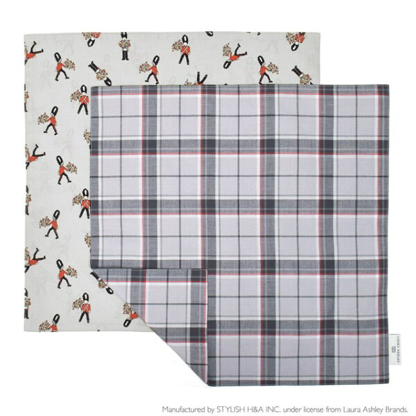LAURAASHLEYランチクロス・給食ナフキン(45cm×45cm)2枚セットHighlandcheck&VintageSol